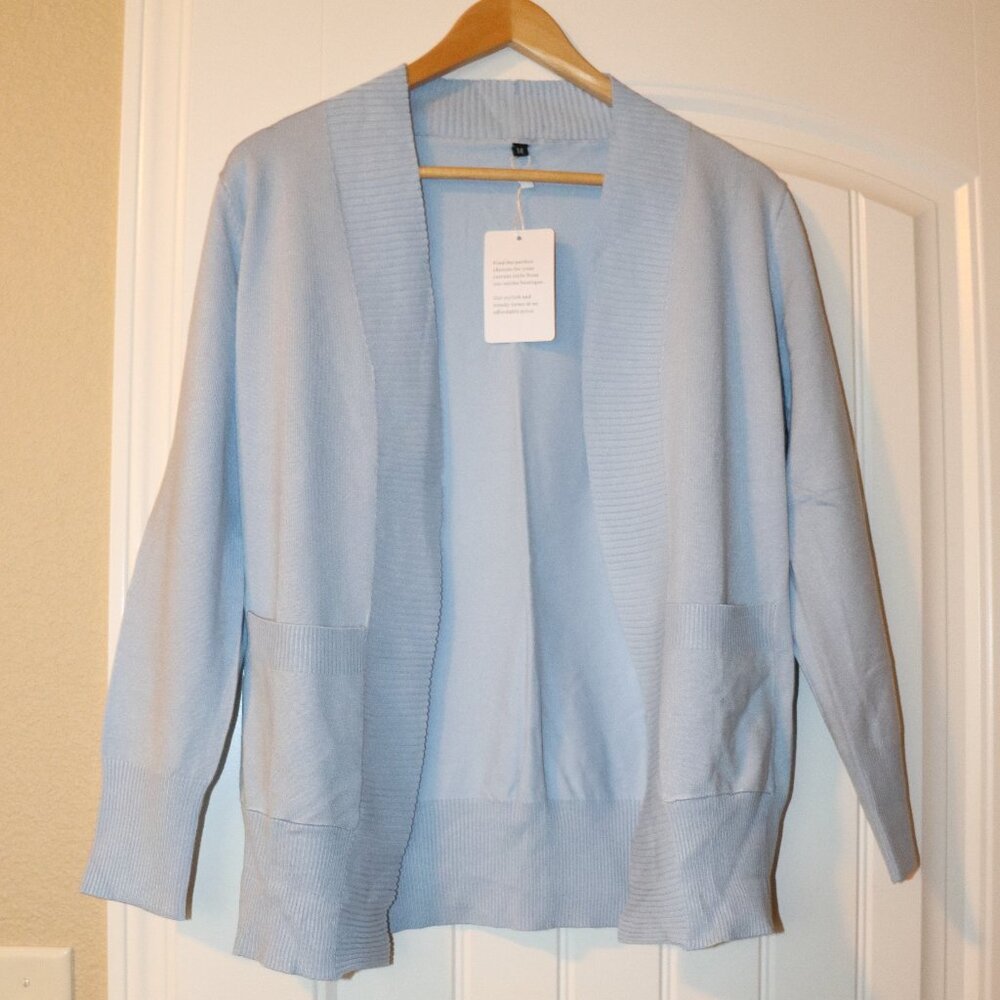 Shein AAMILIFE Cardigan - Size Medium Blue